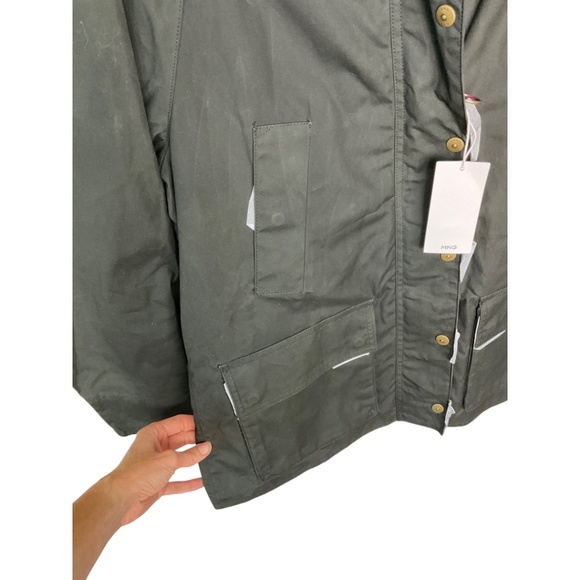Mango Niagara Waxed Cotton Jacket NWT - Picture 9 of 15